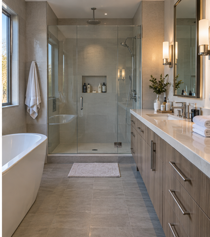 Bathroom after professional cleaning